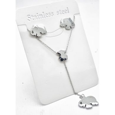 SET DE COLLAR, DIJE Y ARETES EN ACERO INOXIDABLE 316L