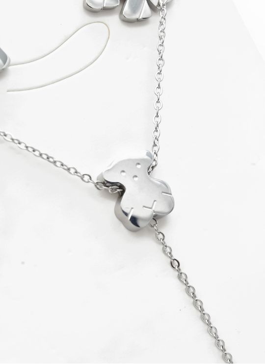 SET DE COLLAR, DIJE Y ARETES EN ACERO INOXIDABLE 316L