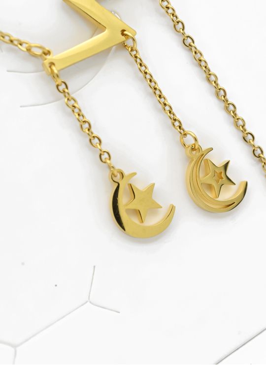 SET DE COLLAR, DIJE Y ARETES EN ACERO INOXIDABLE 316L