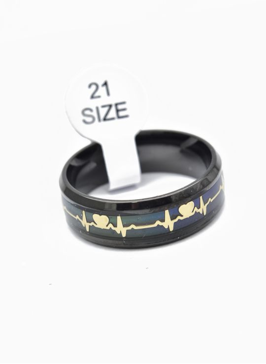 ANILLO CAMBIA DE COLOR ACERO INOXIDABLE TALLA 11 DISEÑO ESPECIAL