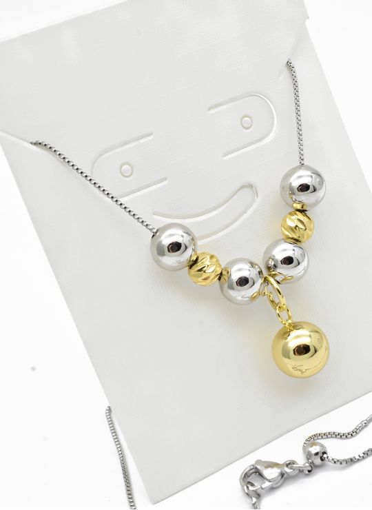 SET DE COLLAR Y DIJE EN RODIO CON MICROCIRCIONES / GARANTIA