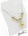 SET DE COLLAR Y DIJE EN RODIO CON MICROCIRCIONES / GARANTIA
