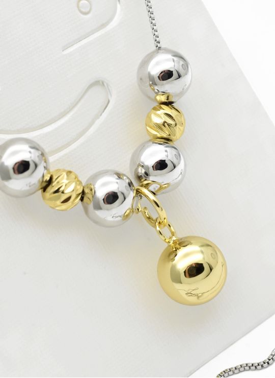SET DE COLLAR Y DIJE EN RODIO CON MICROCIRCIONES / GARANTIA