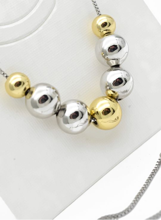 SET DE COLLAR Y DIJE EN RODIO CON MICROCIRCIONES / GARANTIA