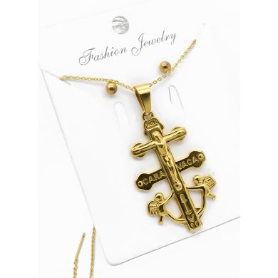 SET DE COLLAR, ARETES, DIJE EN ACERO INOXIDABLE 316L
