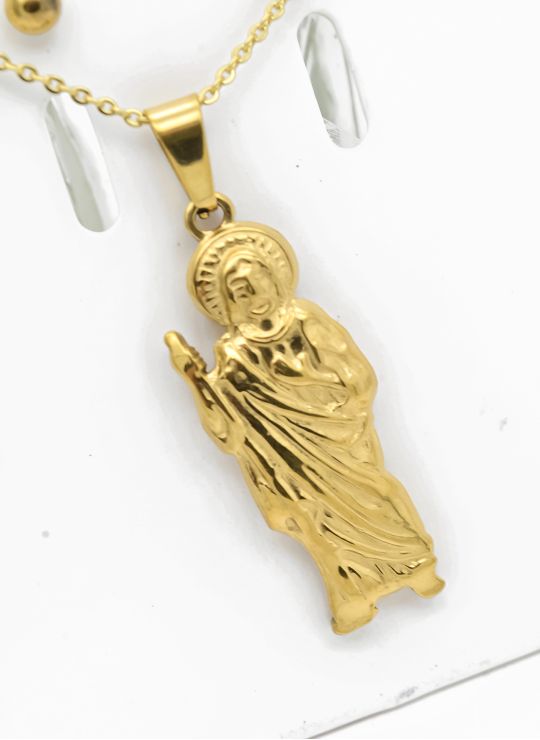 SET DE COLLAR, ARETES, DIJE EN ACERO INOXIDABLE 316L