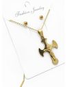 SET DE COLLAR, ARETES, DIJE EN ACERO INOXIDABLE 316L