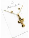 SET DE COLLAR, ARETES, DIJE EN ACERO INOXIDABLE 316L