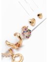 SET DE ARETES X 3 PARES EN RODIO XUPING CALIDAD AAA
