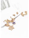 SET DE ARETES X 3 PARES EN RODIO XUPING CALIDAD AAA