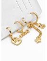 SET DE ARETES X 3 PARES EN RODIO XUPING CALIDAD AAA