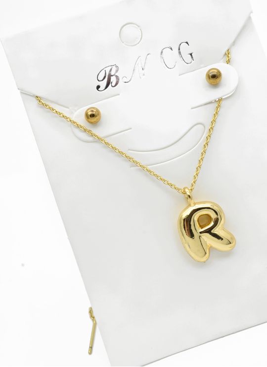SET DE COLLAR Y DIJE EN RODIO CON MICROCIRCIONES / GARANTIA