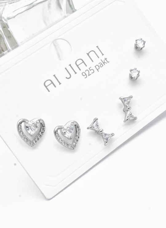 SET DE ARETES X 3 PARES XUPING / RODIO GARANTIZADO