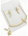 SET DE COLLAR Y DIJE EN RODIO CON MICROCIRCIONES / GARANTIA