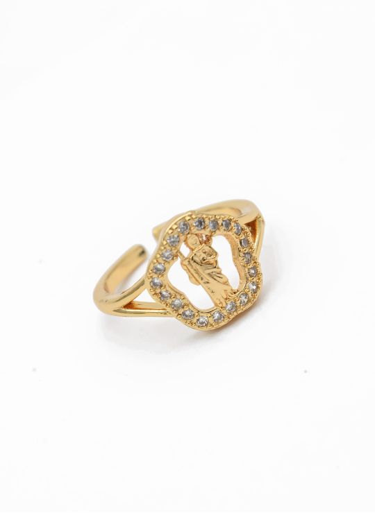 ANILLO GRADUABLE RODIO XUPING YXZ CRISTALES
