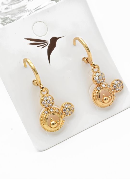 LOTE SURTIDO X 12 UNIDADES DE ARETES MEDIANOS 2.1CM APROX. EN COVERGOLD/ REVISAR TODAS LAS IMAGENES/