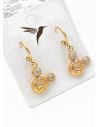 LOTE SURTIDO X 12 UNIDADES DE ARETES MEDIANOS 2.1CM APROX. EN COVERGOLD/ REVISAR TODAS LAS IMAGENES/