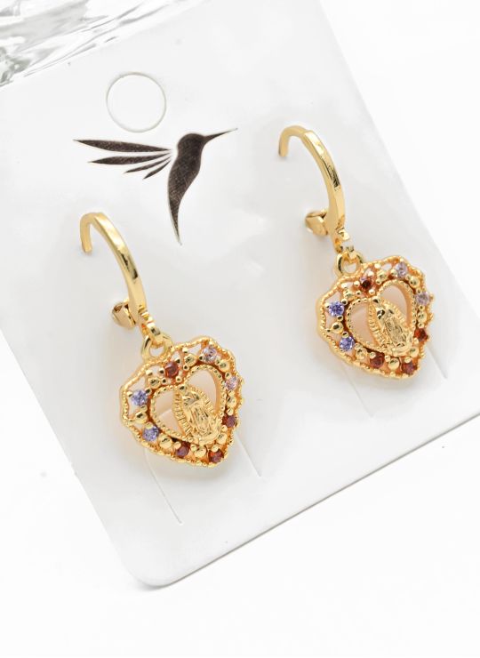 LOTE SURTIDO X 12 UNIDADES DE ARETES MEDIANOS 2.1CM APROX. EN COVERGOLD/ REVISAR TODAS LAS IMAGENES/