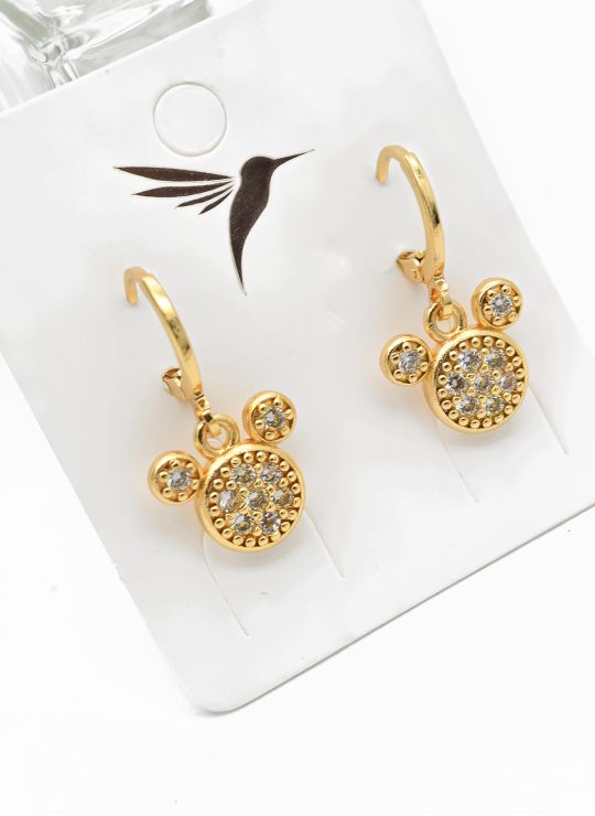 LOTE SURTIDO X 12 UNIDADES DE ARETES MEDIANOS 2.1CM APROX. EN COVERGOLD/ REVISAR TODAS LAS IMAGENES/