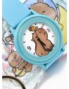 SET DE RELOJ CON COSMETIQUERA PELUCHE PERSONAJE TIPO LLAVERO