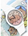 SET DE RELOJ CON COSMETIQUERA PELUCHE PERSONAJE TIPO LLAVERO