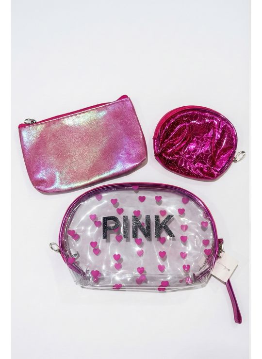 SET DE COSMETIQUERAS PREMIUM ESCARCHAS CON BOLSILLOS INTERIORES