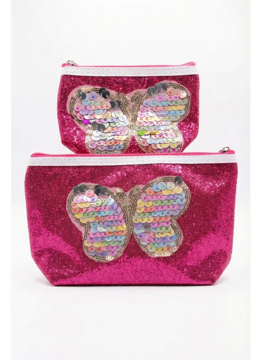 SET DE COSMETIQUERAS PREMIUM ESCARCHAS CON BOLSILLOS INTERIORES