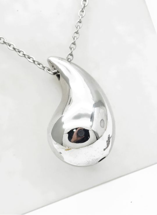 SET DE COLLAR, ARETES Y DIJE EN RODIO CON MICROCIRCIONES / GARANTIA