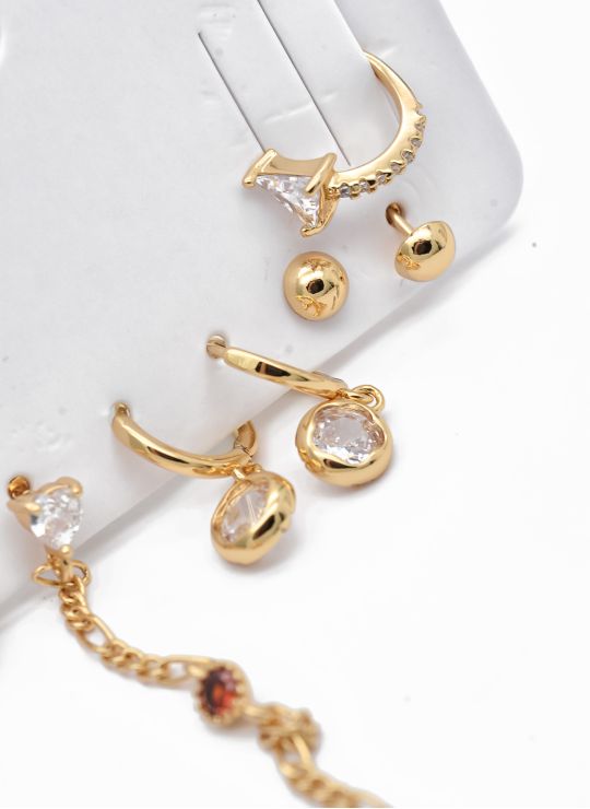 SET DE ARETES X 3 PARES XUPING / RODIO GARANTIZADO