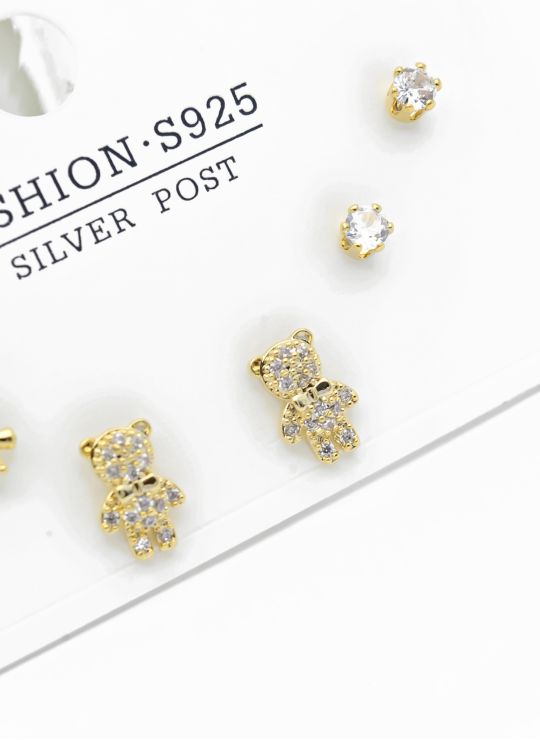 SET DE ARETES X 3 PARES XUPING / RODIO GARANTIZADO
