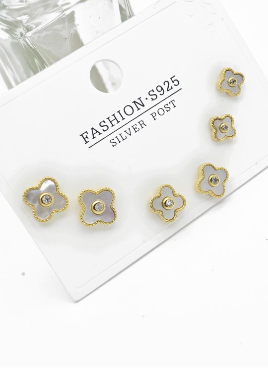 SET DE ARETES X 3 PARES XUPING / RODIO GARANTIZADO