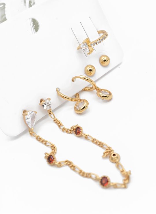 SET DE ARETES X 3 PARES XUPING / RODIO GARANTIZADO