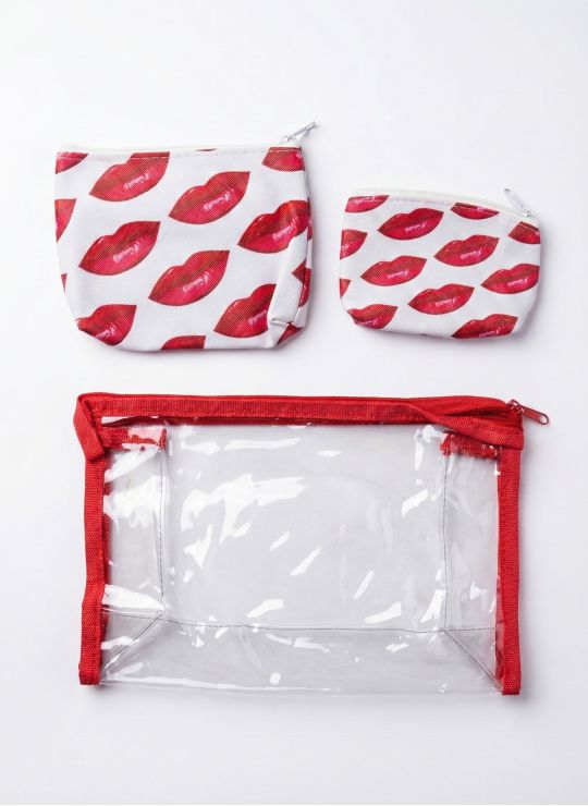 SET DE COSMETIQUERAS PREMIUM ESCARCHAS CON BOLSILLOS INTERIORES