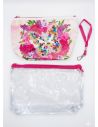 SET DE COSMETIQUERAS PREMIUM ESCARCHAS CON BOLSILLOS INTERIORES