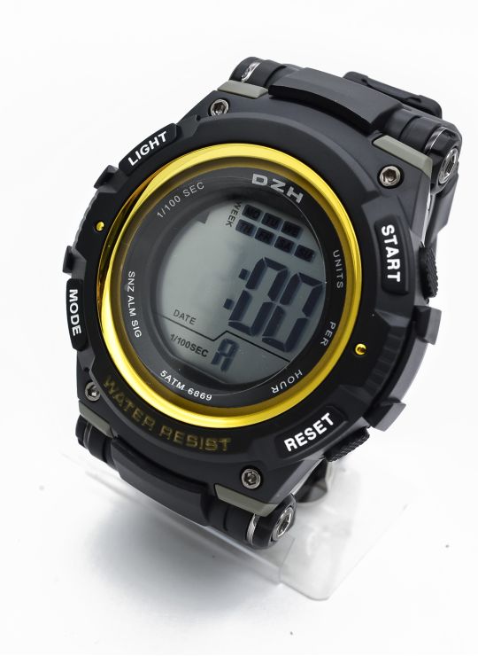 RELOJ DIGITAL SUMERGIBLE 3 MTS CON LUZ, CALENDARIO, CRONOMETRO ESTUCHE PULSO EN GOMA- GARANTIA DE 3 MESES