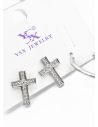SET DE ARETES RODIO TIPO SOLITARIO XUPING