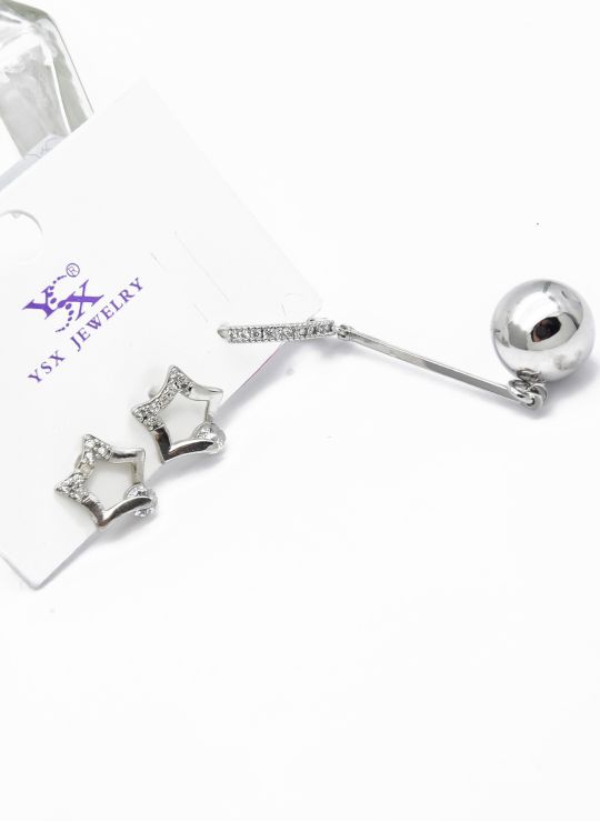SET DE ARETES RODIO TIPO SOLITARIO XUPING