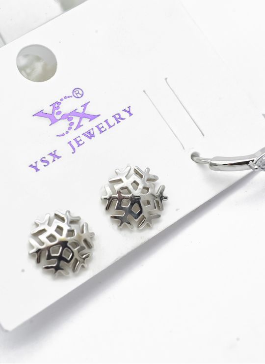SET DE ARETES RODIO TIPO SOLITARIO XUPING