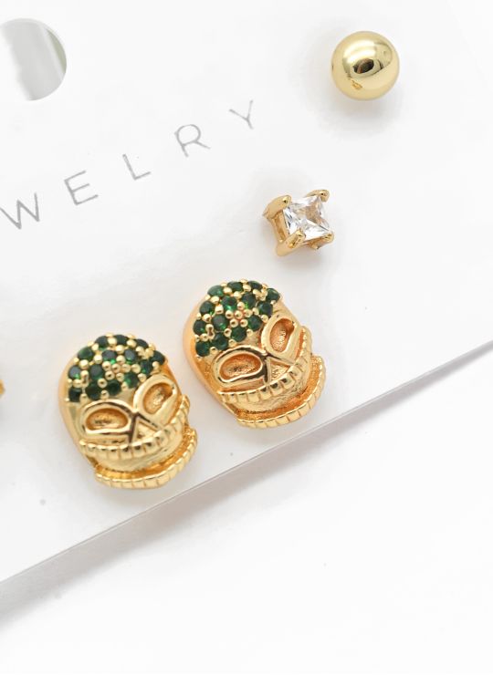SET DE ARETES X 3 PARES XUPING / RODIO GARANTIZADO