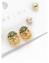 SET DE ARETES X 3 PARES XUPING / RODIO GARANTIZADO