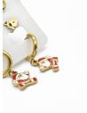 SET DE ARETES X 3 CRISTALES SURTIDO/ACERO INOXIDABLE
