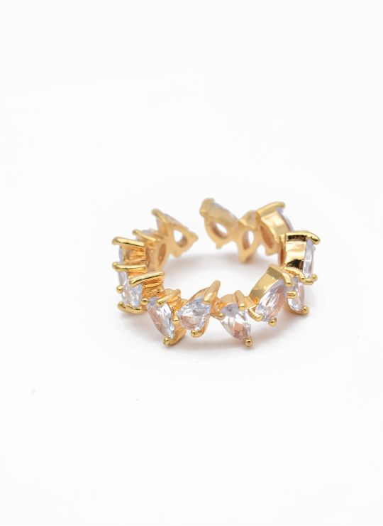 ANILLO GRADUABLE RODIO XUPING YXZ CRISTALES