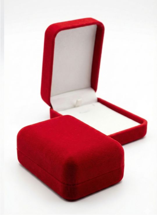 ESTUCHE JOYERO DE LUJO PAÑO O CUERO SINTETICO PARA COLLAR , ANILLO U OTRO TIPO DE JOYA