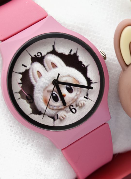 SET DE RELOJ CON LLAVERO PERSONAJE Y ESTUCHE DE LUJO