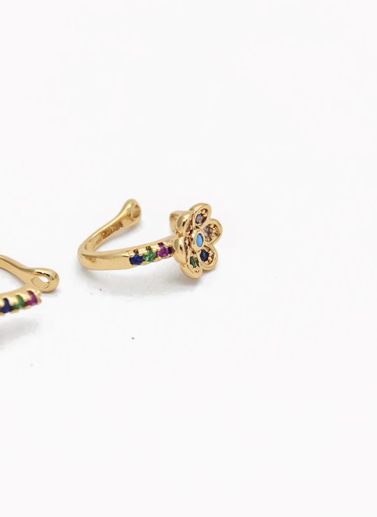 EAR CUFF RODIO COLOR - MICROCIRCON/PRECIO X UNIDAD