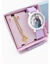 SET DE RELOJ METALICO CON COLLAR EN ACERO INOXIDABLE Y ESTUCHE