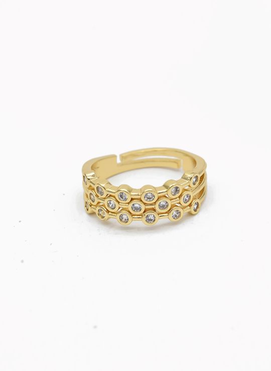 ANILLO GRADUABLE RODIO XUPING YXZ CRISTALES
