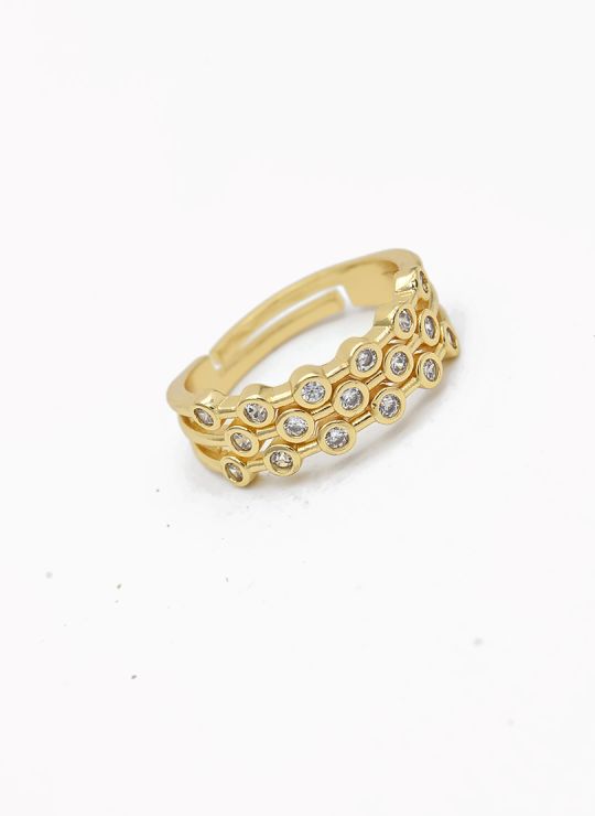 ANILLO GRADUABLE RODIO XUPING YXZ CRISTALES