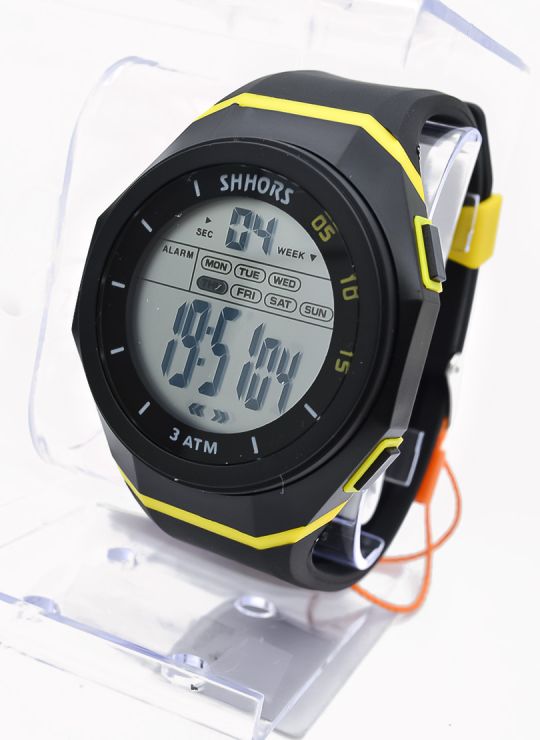RELOJ DIGITAL SUMERGIBLE 3 MTS CON LUZ, CALENDARIO, CRONOMETRO ESTUCHE PULSO EN GOMA- GARANTIA DE 3 MESES
