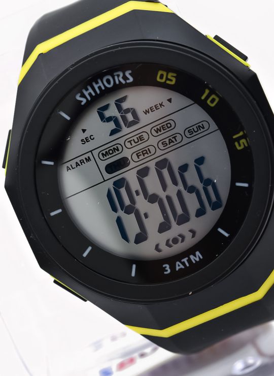 RELOJ DIGITAL SUMERGIBLE 3 MTS CON LUZ, CALENDARIO, CRONOMETRO ESTUCHE PULSO EN GOMA- GARANTIA DE 3 MESES